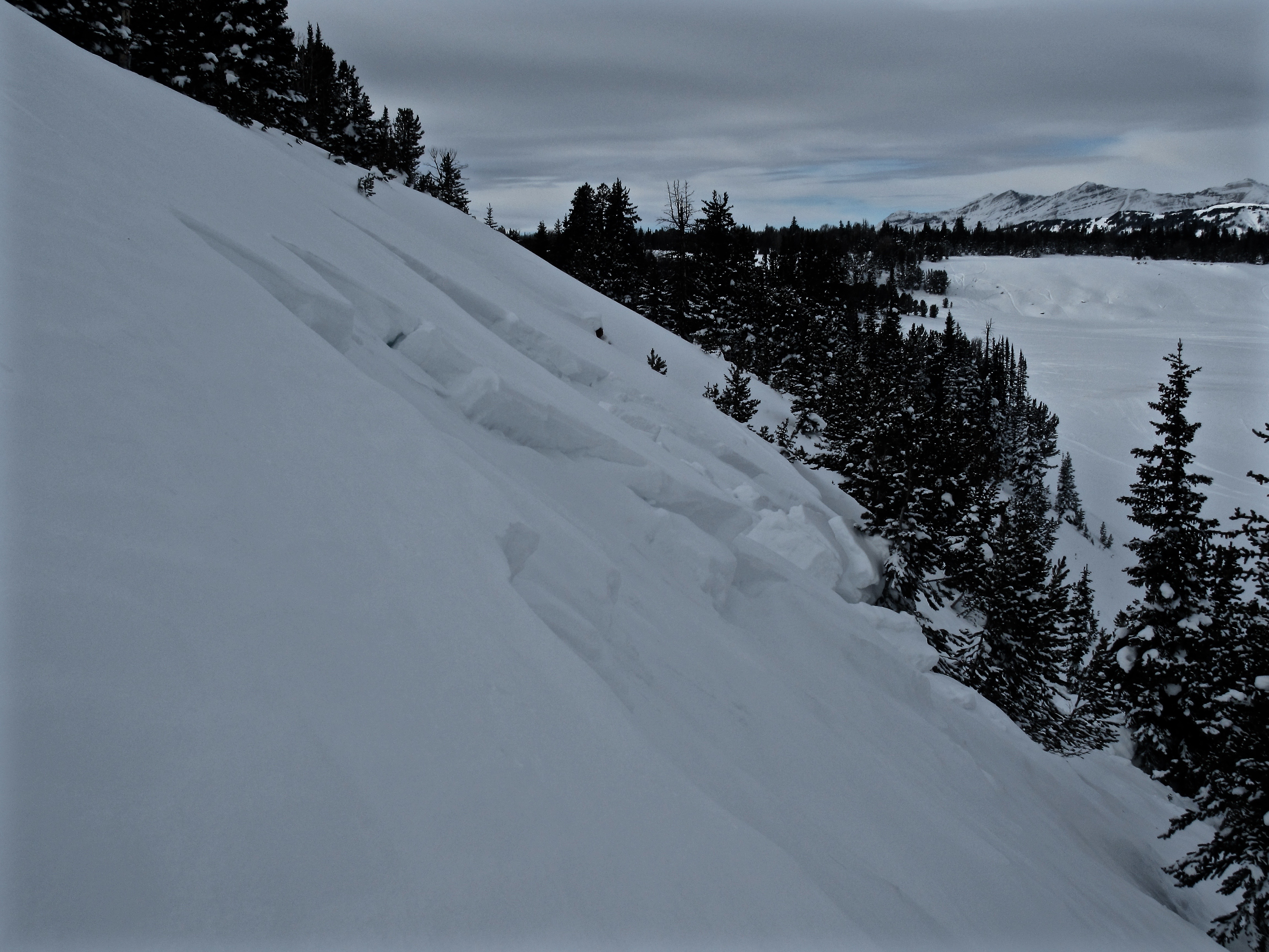 Avalanche crown in first Yellowmule on Buck Ridge